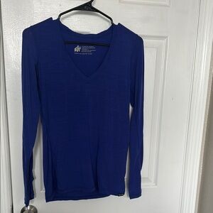 V-Neck Long Sleeve Top Merino Wool
